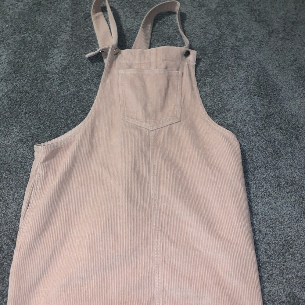 pink f21 overalls